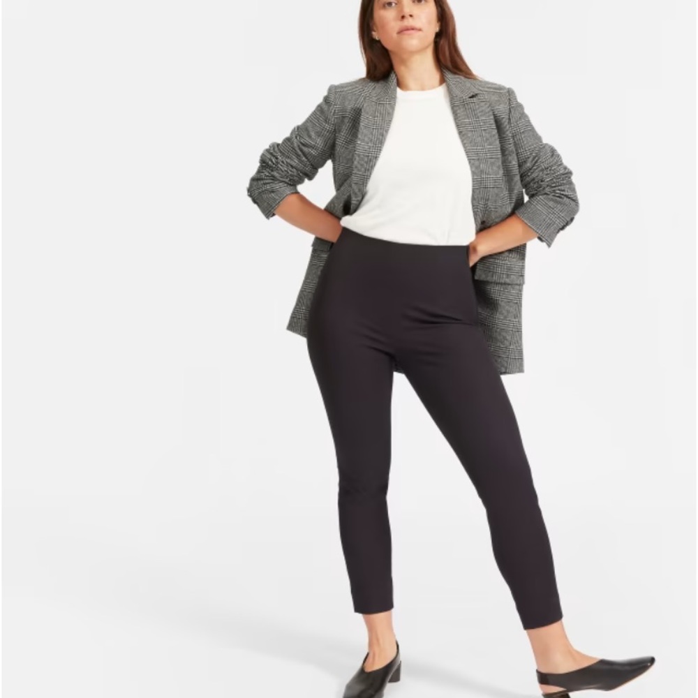 Everlane Side Zip Cotton Stretch Pants Black Size 10